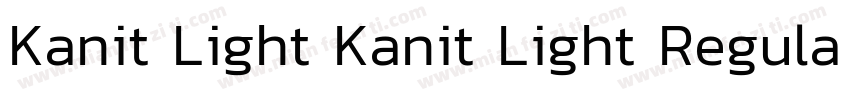 Kanit Light Kanit Light RegularVers字体转换